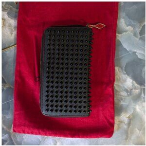 Christian Louboutin Panettone Spike Studs Zip Around Long Wallet